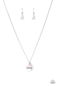 Warm My Heart - Pink and Silver Necklace- Paparazzi Accessories