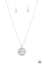 Load image into Gallery viewer, Glam-ma Glamorous - White and Silver Necklace- Paparazzi Accessories
