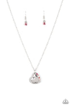 Load image into Gallery viewer, Happily Heartwarming - Pink and Silver Necklace- Paparazzi Accessories