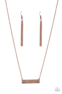 Living The Mom Life - Copper Necklace- Paparazzi Accessories