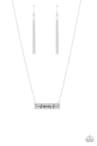 Living The Mom Life - Silver Necklace- Paparazzi Accessories