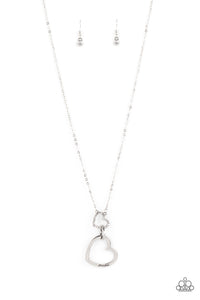 Grandma Glow - White and Silver Necklace- Paparazzi Accessories