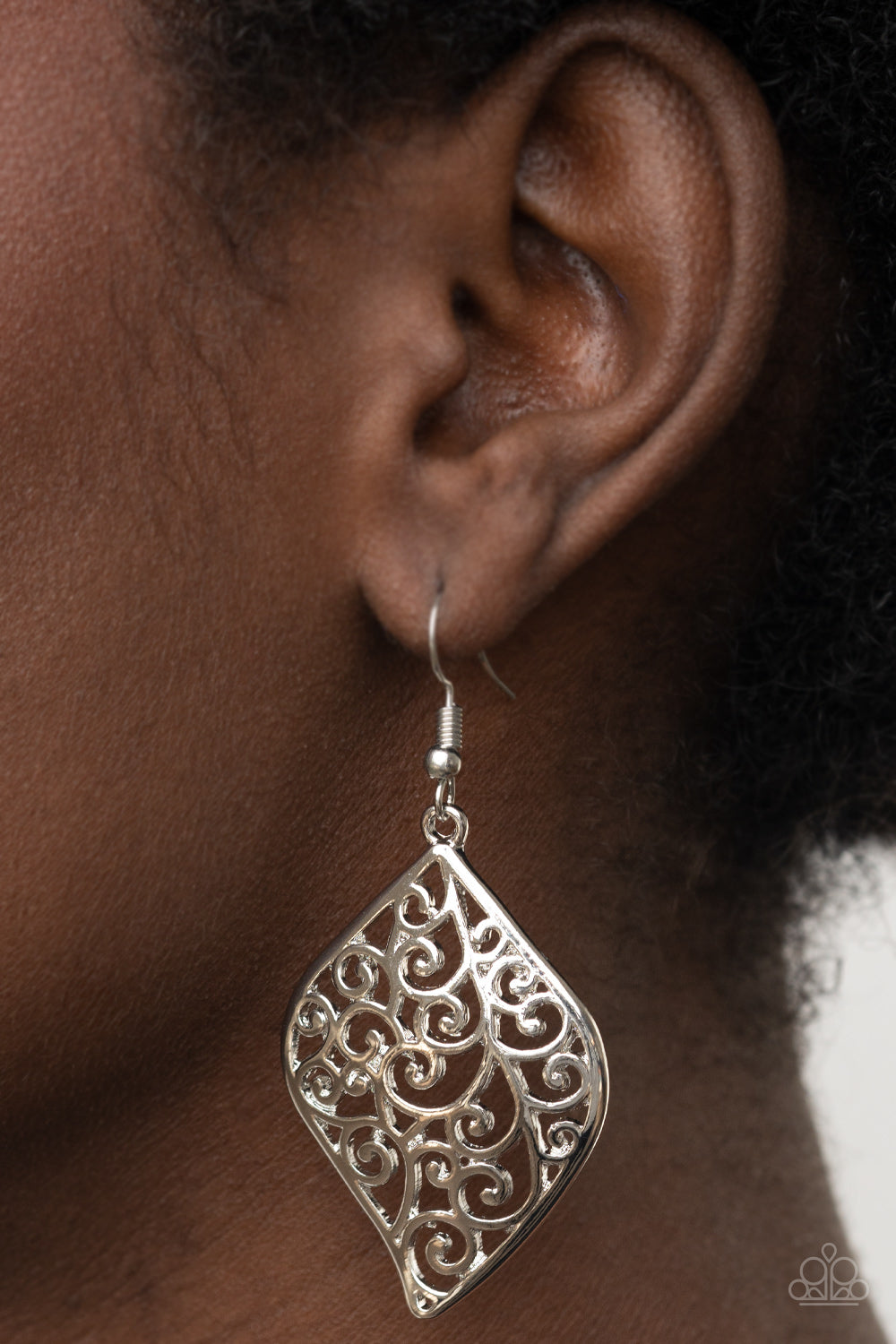 Your Vine Or Mine - Silver Earrings- Paparazzi Accessories