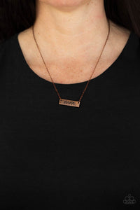 Blessed Mama - Copper Necklace- Paparazzi Accessories