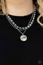 Load image into Gallery viewer, Promoted to Grandma - White and Silver Necklace- Paparazzi Accessories