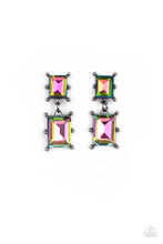 Load image into Gallery viewer, Cosmic Queen - Multicolored Gunmetal Earrings- Paparazzi Accessories