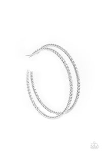 Resist The Twist - Silver Earrings- Paparazzi Accessories