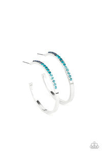 Somewhere Over the OMBRE - Blue and Silver Earrings- Paparazzi Accessories