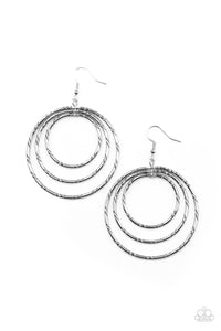 Vintage Vertigo - Silver Earrings- Paparazzi Accessories