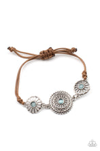 Load image into Gallery viewer, Bohemian Botany - Blue and Brown Bracelet- Paparazzi Accessories