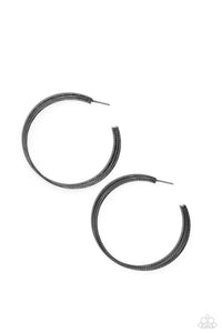 Candescent Curves - Gunmetal Earrings- Paparazzi Accessories