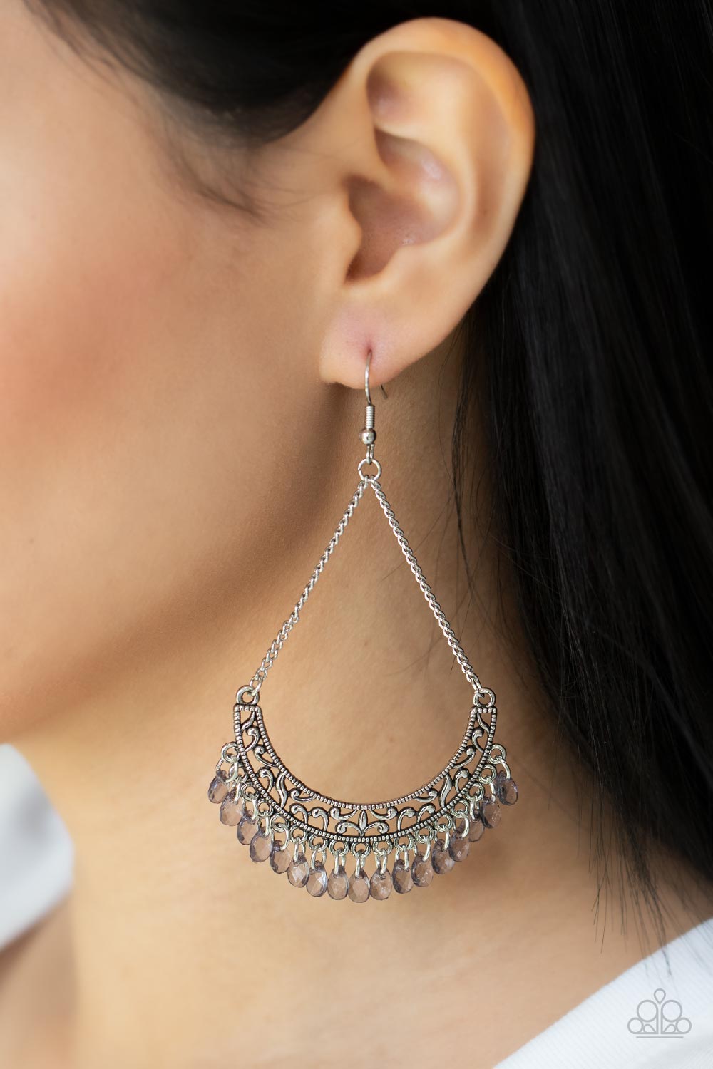 Orchard Odyssey - Silver Earrings- Paparazzi Accessories