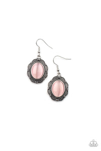 Garden Party Perfection - Pink and Silver Earrings- Paparazzi Accessories