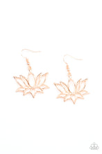 Load image into Gallery viewer, Lotus Ponds - Rose Gold Earrings- Paparazzi Accessories