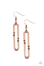 Load image into Gallery viewer, Linked and Synced - Copper Earrings- Paparazzi Accessories