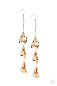 Arrival CHIME - Gold Earrings- Paparazzi Accessories