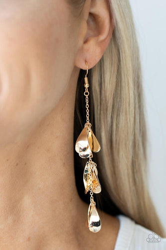 Arrival CHIME - Gold Earrings- Paparazzi Accessories