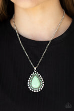 Load image into Gallery viewer, DROPLET Like Its Hot - Green and Silver Necklace- Paparazzi Accessories