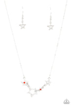 Load image into Gallery viewer, Proudly Patriotic - Red and Silver Necklace- Paparazzi Accessories
