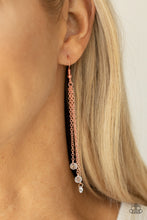 Load image into Gallery viewer, Divine Droplets - White and Copper Earrings- Paparazzi Accessories