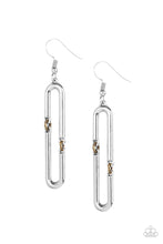 Load image into Gallery viewer, Linked and Synced - Silver Earrings- Paparazzi Accessories