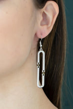 Load image into Gallery viewer, Linked and Synced - Silver Earrings- Paparazzi Accessories