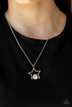 Load image into Gallery viewer, Starry Fireworks - White and Silver Necklace- Paparazzi Accessories