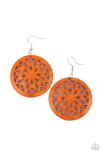 Load image into Gallery viewer, Ocean Canopy - Orange and Silver Earrings- Paparazzi Accessories