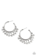 Load image into Gallery viewer, Happy Independence Day - Silver Earrings- Paparazzi Accessories