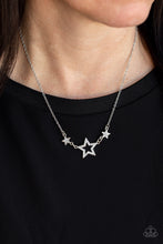 Load image into Gallery viewer, United We Sparkle - White and Silver Necklace- Paparazzi Accessories