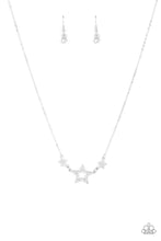 Load image into Gallery viewer, United We Sparkle - White and Silver Necklace- Paparazzi Accessories