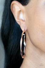 Load image into Gallery viewer, Radiantly Warped - Rose Gold Earrings- Paparazzi Accessories