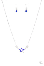 Load image into Gallery viewer, United We Sparkle - Blue and Silver Necklace- Paparazzi Accessories