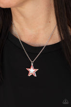 Load image into Gallery viewer, American Anthem - Red and Silver Necklace- Paparazzi Accessories