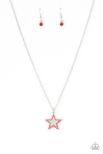 Load image into Gallery viewer, American Anthem - Red and Silver Necklace- Paparazzi Accessories