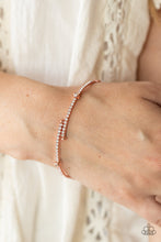 Load image into Gallery viewer, Upgraded Glamour - White and Copper Bracelet- Paparazzi Accessories