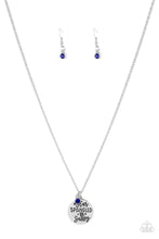 Load image into Gallery viewer, Star-Spangled Sass - Blue and Silver Necklace- Paparazzi Accessories