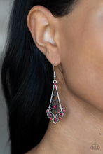 Load image into Gallery viewer, Casablanca Charisma - Red and Silver Earrings- Paparazzi Accessories