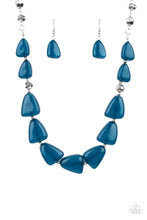 Load image into Gallery viewer, Tenaciously Tangy - Blue and Silver Necklace- Paparazzi Accessories