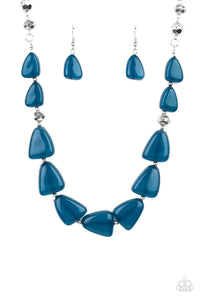 Tenaciously Tangy - Blue and Silver Necklace- Paparazzi Accessories