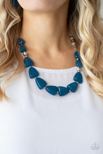 Load image into Gallery viewer, Tenaciously Tangy - Blue and Silver Necklace- Paparazzi Accessories