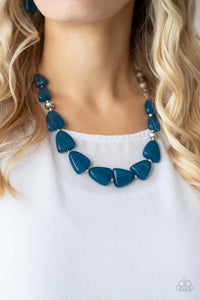 Tenaciously Tangy - Blue and Silver Necklace- Paparazzi Accessories