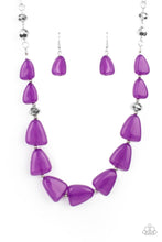 Load image into Gallery viewer, Tenaciously Tangy - Purple and Silver Necklace- Paparazzi Accessories