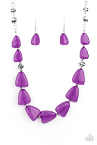 Tenaciously Tangy - Purple and Silver Necklace- Paparazzi Accessories