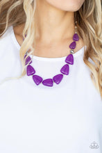 Load image into Gallery viewer, Tenaciously Tangy - Purple and Silver Necklace- Paparazzi Accessories