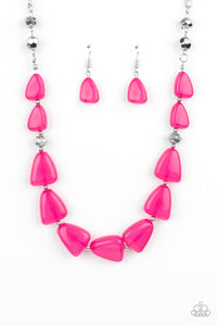 Tenaciously Tangy - Pink and Silver Necklace- Paparazzi Accessories