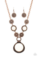 Load image into Gallery viewer, Saguaro Garden - White and Copper Necklace- Paparazzi Accessories
