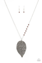 Load image into Gallery viewer, Frond Fantasy - Brown and Silver Necklace- Paparazzi Accessories
