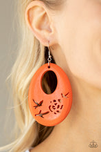 Load image into Gallery viewer, Home TWEET Home - Orange and Silver Earrings- Paparazzi Accessories