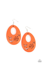 Load image into Gallery viewer, Home TWEET Home - Orange and Silver Earrings- Paparazzi Accessories